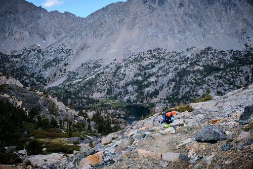 Descending to Rae Lake