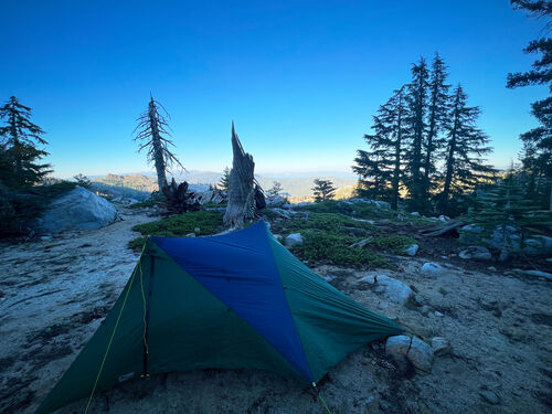 Camping just above Lake Tahoe