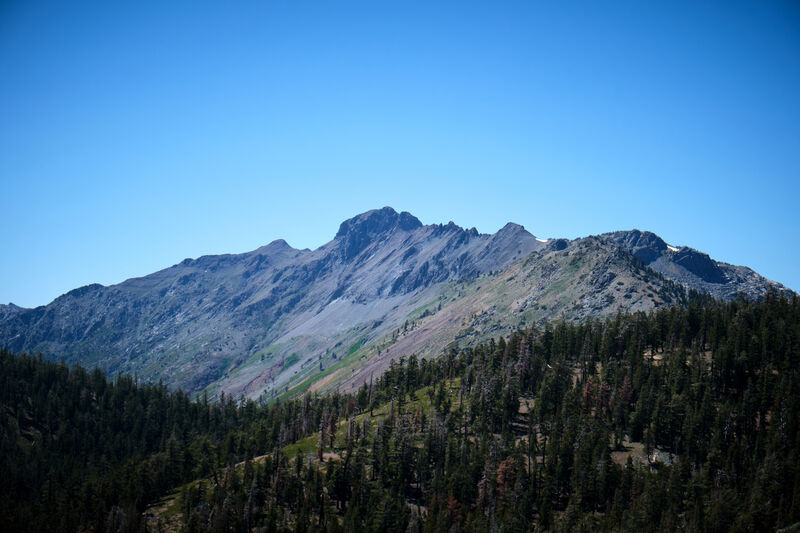 Lake Tahoe is behind those mountains.