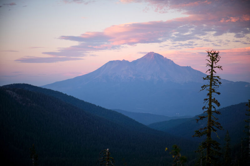 Camping with a great view of Mt Shasta